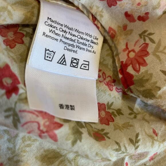 Eddie Bauer Cream Floral Paisley Long Sleeve Top Size Small - Picture 4 of 5